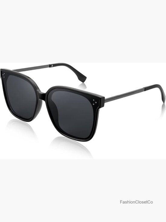 Oversized Retro Square Polarized Sunglasses UV400 main image 6